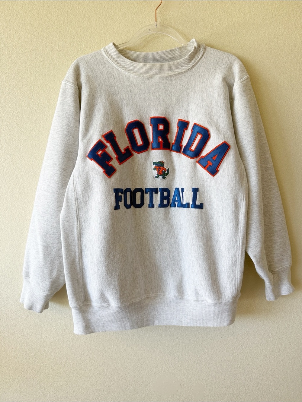 Vintage 90s Gray Bear Florida Gators Football Sweatshirt Made in USA Size L